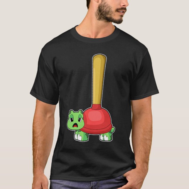 Turtle Plunger T Shirt (Framsida)