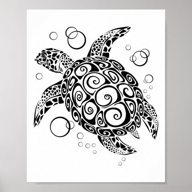 Turtle Poster, Spara, Turtles, Sea Turtle Poster (Framsidan)