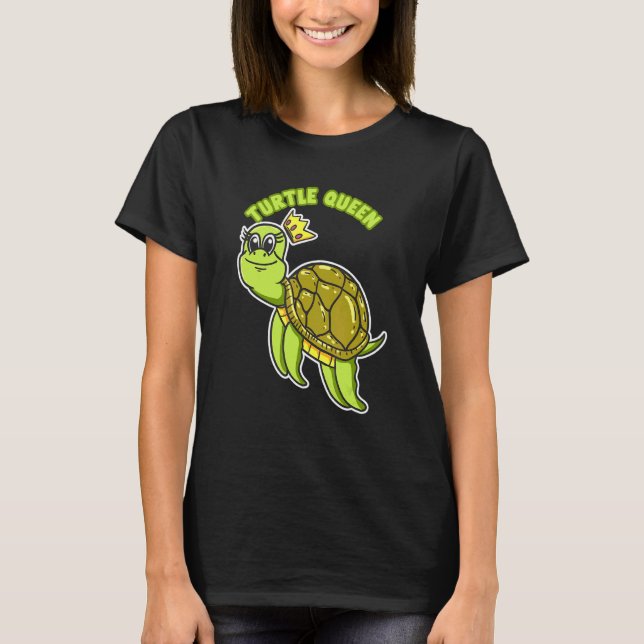 Turtle Queen Reptile T Shirt (Framsida)