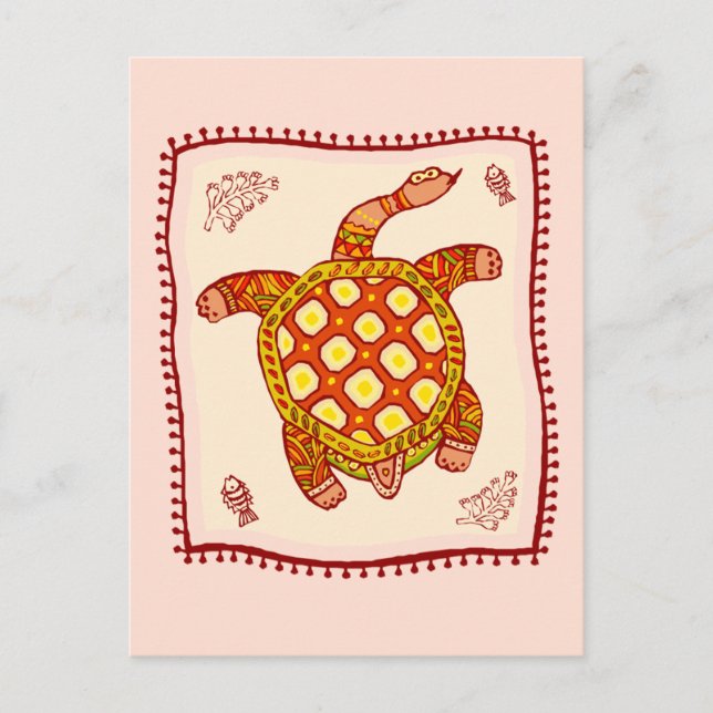 Turtle Quilt Vykort (Framsida)