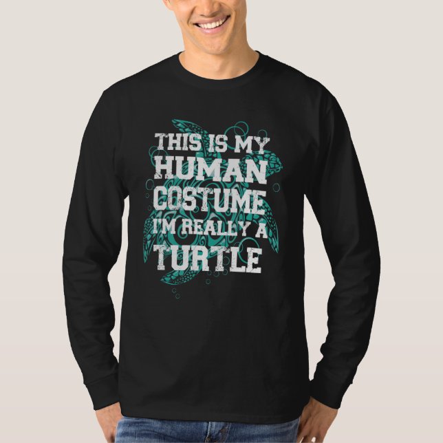 Turtle Quote I är Verkligen A Turtle Coola Turtle  T Shirt (Framsida)