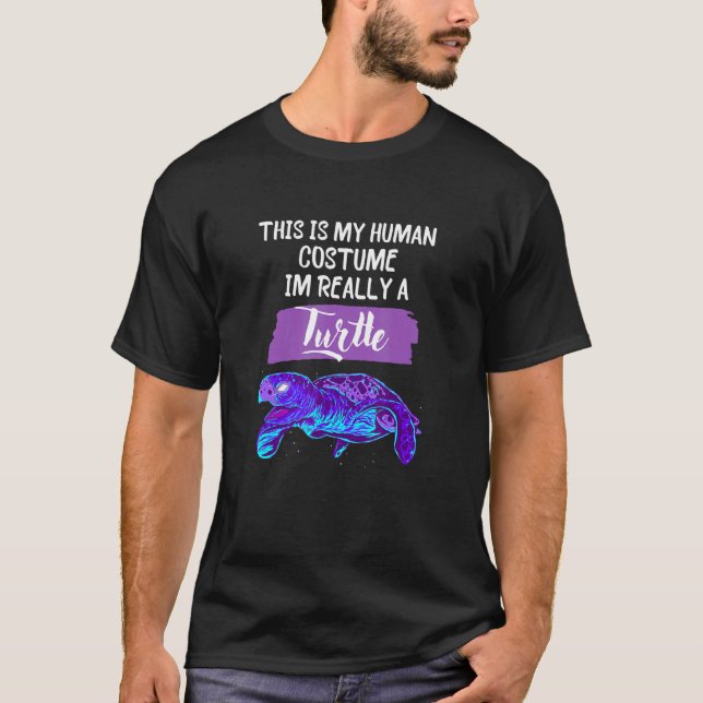 Turtle Quote I är Verkligen A Turtle Coola Turtle  T Shirt (Framsida)
