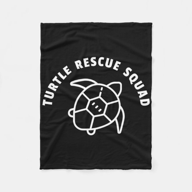 Turtle Rädding Squad Quote - Sea Turtle Graphic Fleecefilt (Framsidan)