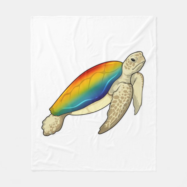 Turtle Rainbow Fleecefilt (Framsidan)