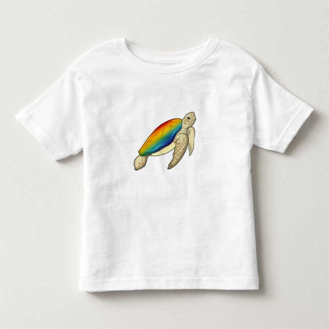 Turtle Rainbow T Shirt (Framsida)