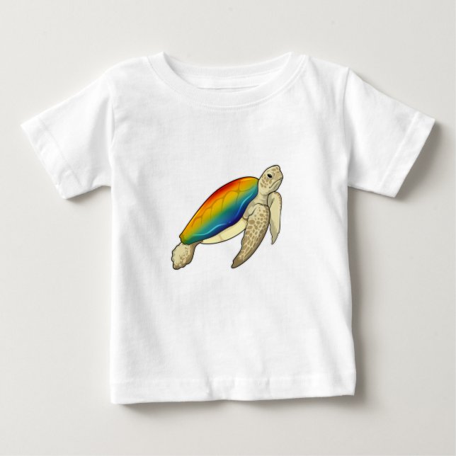 Turtle Rainbow T Shirt (Framsida)
