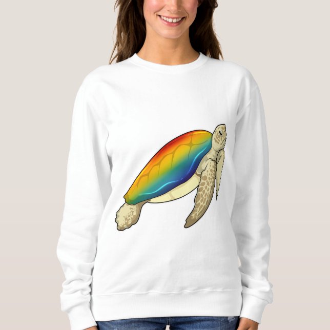 Turtle Rainbow T Shirt (Framsida)