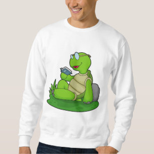 Turtle Reading Bok Lång Ärmad Tröja