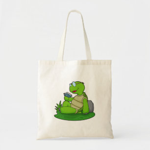 Turtle Reading Bok Tygkasse