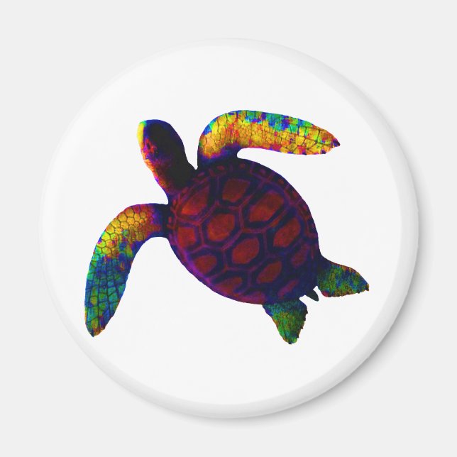 Turtle Red the MUSEUM Zazzle Gifts Magnet (Framsidan)