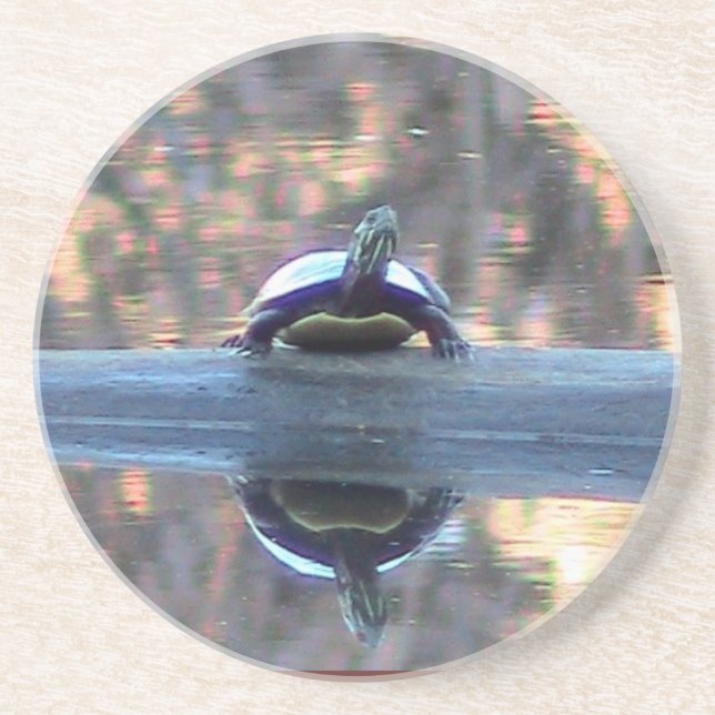 Turtle Reflection Underlägg Sandsten (Framsidan)