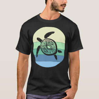 Turtle Retro Graphic T Shirt