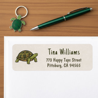 Turtle Return Address Labels Returadress Etikett