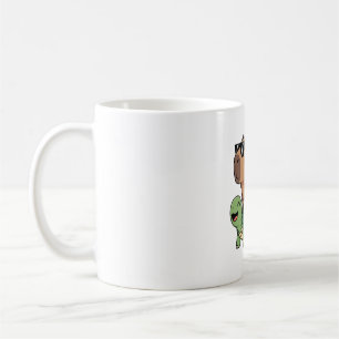Turtle Ride Capybara, Funny Capybara Kaffemugg