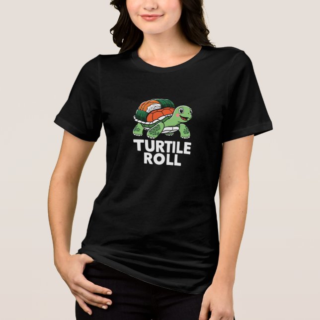 Turtle Roll | Roligt Sushi Meme Skämt T Shirt (Framsida)