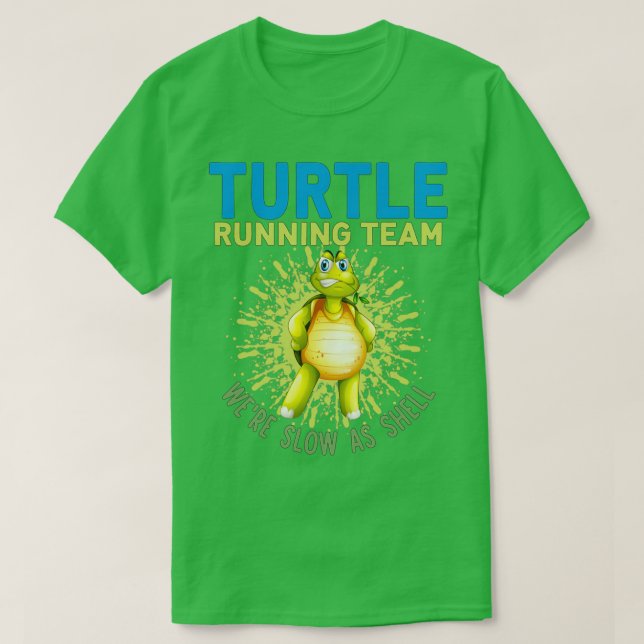 Turtle RunTeam Slow As Snäcka Springers Roligt1 St T Shirt (Design framsida)