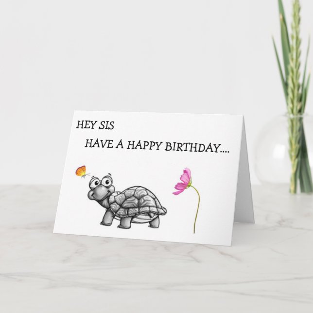 TURTLE SÄGER ATT SYRRAN INTE ÄR FÄST UTAN MIG! KORT (Framsida)