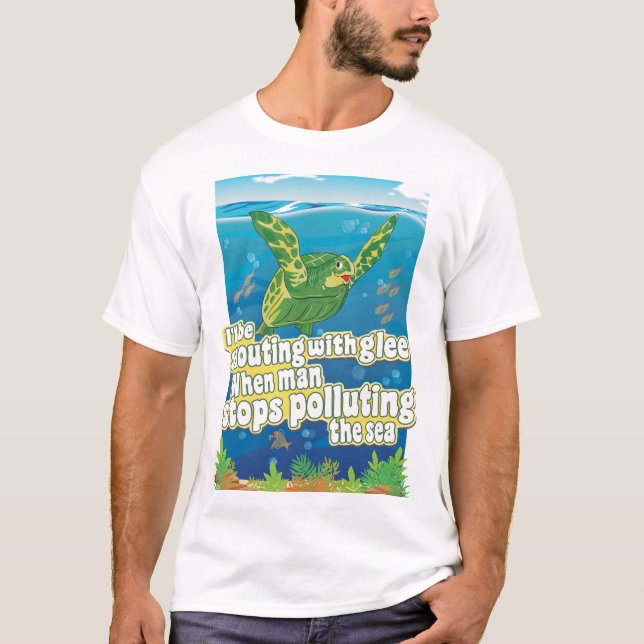 Turtle säger.. "Jag skriker i Glee". T Shirt (Framsida)