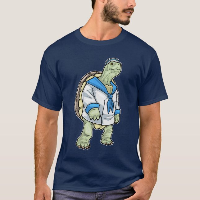 Turtle Sailor Sailor sockel T Shirt (Framsida)