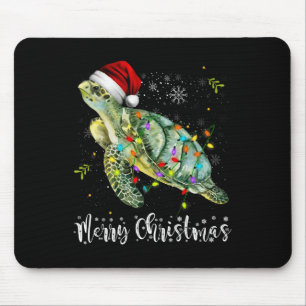Turtle Santa Hat God jul Ljus Julafton Holid Musmatta