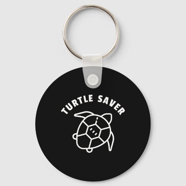Turtle Saver Quote - Sea Turtle Graphic - Animal R Nyckelring (Framsida)
