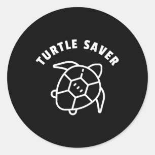Turtle Saver Quote - Sea Turtle Graphic - Animal R Runt Klistermärke