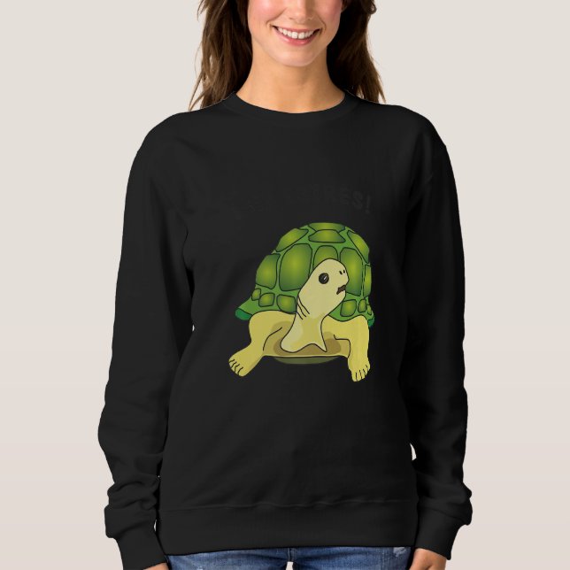 Turtle  saying  Sin estres No stress T Shirt (Framsida)