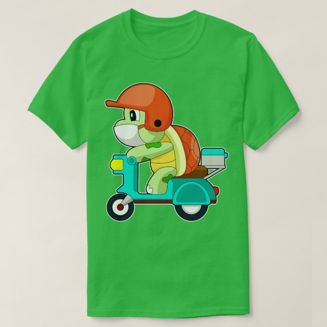 Turtle Scooter 1 T Shirt (Design framsida)