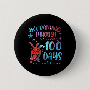 Turtle Sea Swimming under 100 dagar av skoltea Knapp