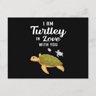 Turtle Sea Turtles Ocean Sjöliv Animal Gift Idea Vykort