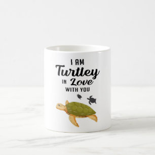 Turtle Sea Turtles Ocean Sjöliv Cute Animal Gift Kaffemugg