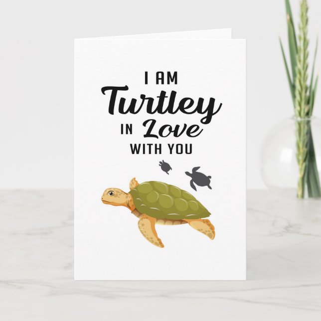 Turtle Sea Turtles Ocean Sjöliv Cute Animal Gift Kort (Framsida)