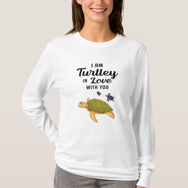 Turtle Sea Turtles Ocean Sjöliv Cute Animal Gift T Shirt (Framsida)