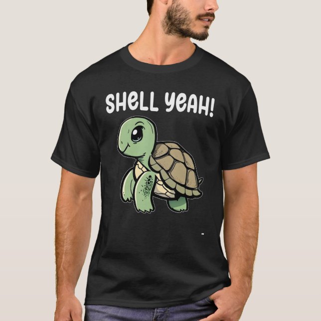 Turtle Shell Yeah Turtles Sea Cute Turtle T Shirt (Framsida)
