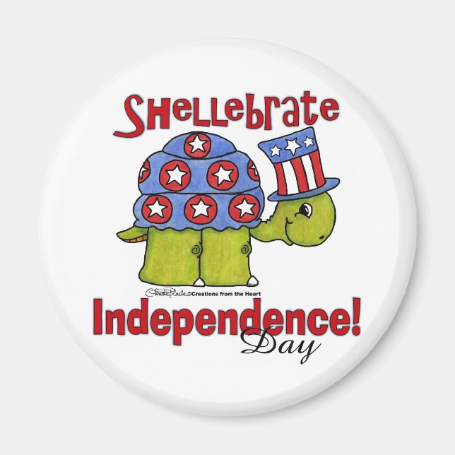 Turtle Shellebrate Independence day! Magnet (Framsidan)