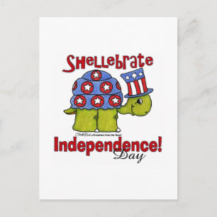 Turtle Shellebrate Independence day! Vykort