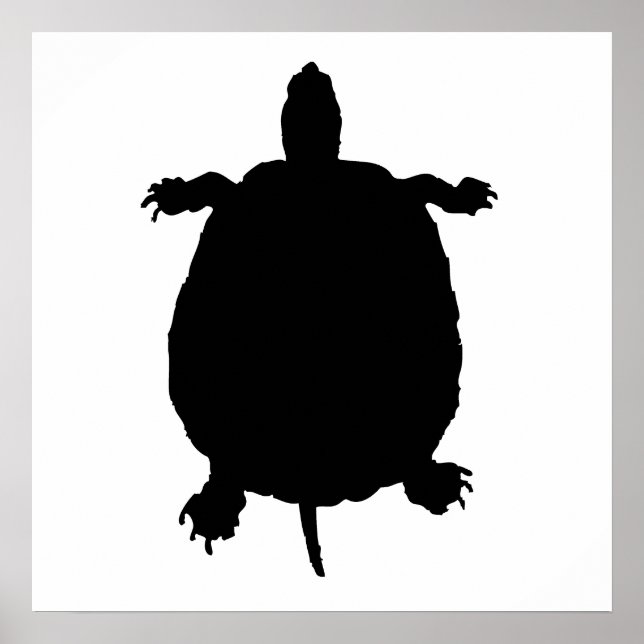 Turtle Silhouette Poster (Framsidan)