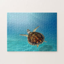 Turtle simmande under water Puzzle