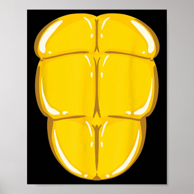 Turtle Snäcka Cute Tortoise Costume Funny Hallowee Poster (Framsidan)