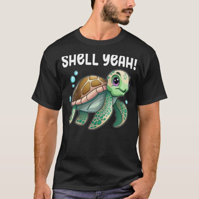 Turtle Snäcka Ja Turtles Sea Cute Turtle 2 T Shirt (Framsida)