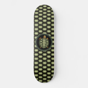 Turtle & Snäcka Mönster i Grönt & Black Mini Skateboard Bräda 18,5 Cm