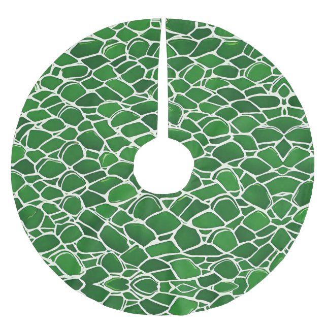 Turtle Snäcka Mönster Julgransmatta Borstad Polyester (Framsidan)