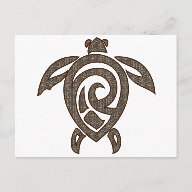 Turtle-snäcka-print Vykort (Framsida)