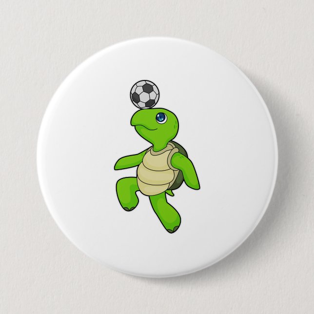 Turtle Soccer-spelare Knapp (Framsida)