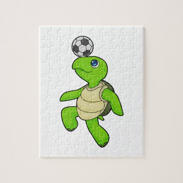 Turtle Soccer-spelare Pussel (Vertikal)