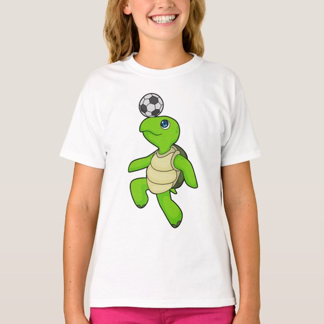 Turtle Soccer-spelare T Shirt (Framsida)