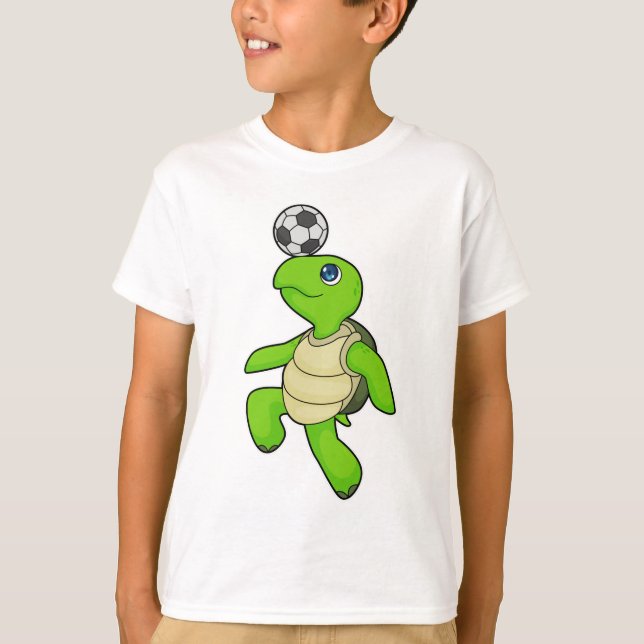 Turtle Soccer-spelare T Shirt (Framsida)