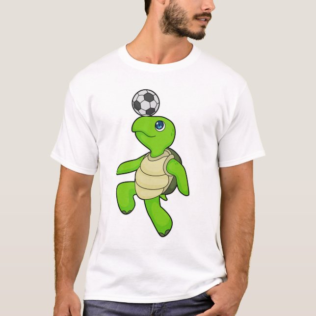 Turtle Soccer-spelare T Shirt (Framsida)