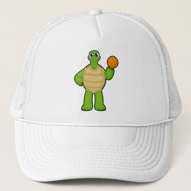 Turtle som Basketball-spelare med Basketball Keps (Framsida)