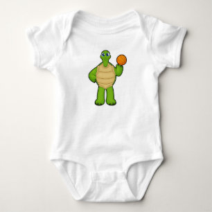 Turtle som Basketball-spelare med Basketball T Shirt